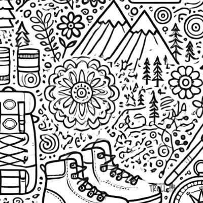 Mandala zum Ausdrucken Wandern Berge kostenloser Download