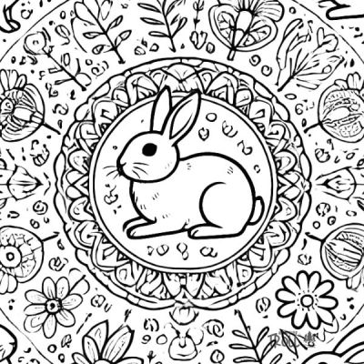 Mandala zum Ausdrucken Hasen und Ostern kostenloser Download