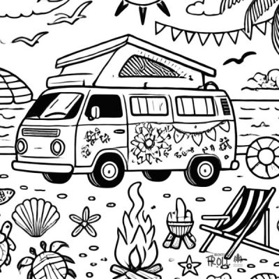 Mandala zum Ausdrucken Camping Vanlife Urlaub kostenloser Download